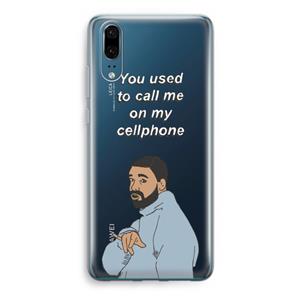 CaseCompany Hotline bling: Huawei P20 Transparant Hoesje