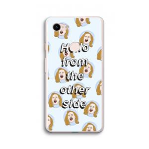 CaseCompany Hello: Google Pixel 3 XL Transparant Hoesje