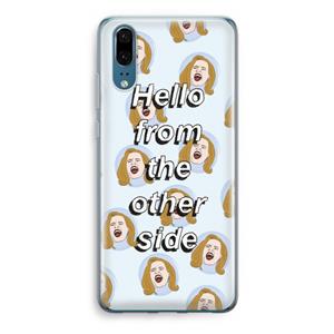 CaseCompany Hello: Huawei P20 Transparant Hoesje