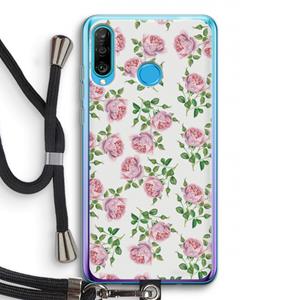 CaseCompany Kleine roosjes: Huawei P30 Lite Transparant Hoesje met koord