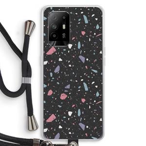 CaseCompany Terrazzo N°16: Oppo A95 5G Transparant Hoesje met koord