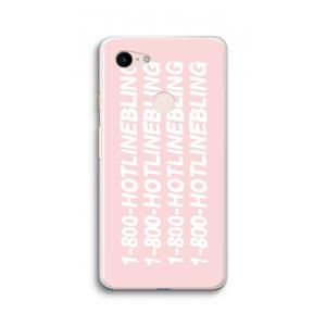 CaseCompany Hotline bling pink: Google Pixel 3 XL Transparant Hoesje