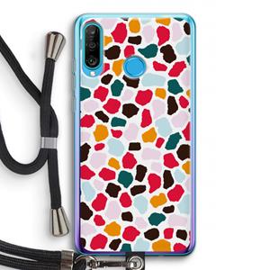 CaseCompany Colored Giraffe: Huawei P30 Lite Transparant Hoesje met koord