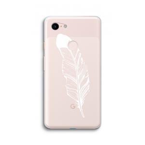 CaseCompany Pluim: Google Pixel 3 XL Transparant Hoesje