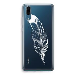 CaseCompany Pluim: Huawei P20 Transparant Hoesje