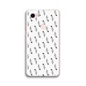 CaseCompany Pluimen: Google Pixel 3 XL Transparant Hoesje