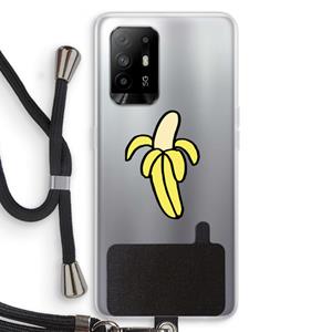 CaseCompany Banana: Oppo A95 5G Transparant Hoesje met koord
