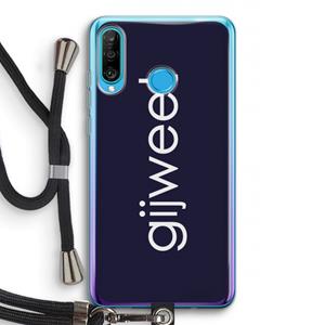 CaseCompany Gijweet: Huawei P30 Lite Transparant Hoesje met koord