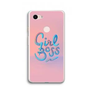 CaseCompany Girl boss: Google Pixel 3 XL Transparant Hoesje