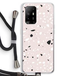 CaseCompany Terrazzo N°20: Oppo A95 5G Transparant Hoesje met koord