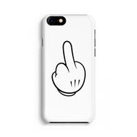 CaseCompany Middle finger white: Volledig Geprint iPhone 7 Hoesje