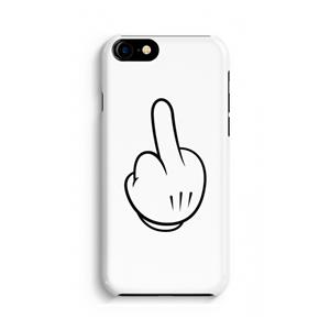 CaseCompany Middle finger white: Volledig Geprint iPhone 7 Hoesje