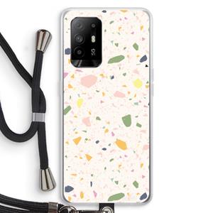 CaseCompany Terrazzo N°21: Oppo A95 5G Transparant Hoesje met koord