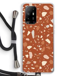 CaseCompany Terrazzo N°22: Oppo A95 5G Transparant Hoesje met koord