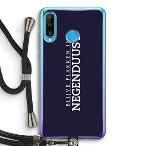 CaseCompany Blijve plakken in Negenduust: Huawei P30 Lite Transparant Hoesje met koord