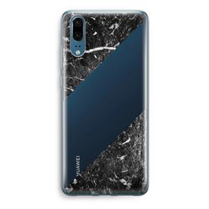 CaseCompany Zwart marmer: Huawei P20 Transparant Hoesje