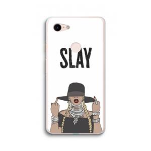 CaseCompany Slay All Day: Google Pixel 3 XL Transparant Hoesje