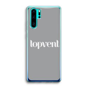 CaseCompany Topvent Grijs Wit: Huawei P30 Pro Transparant Hoesje