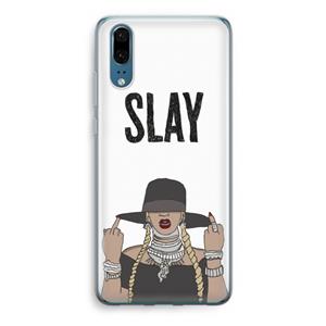 CaseCompany Slay All Day: Huawei P20 Transparant Hoesje