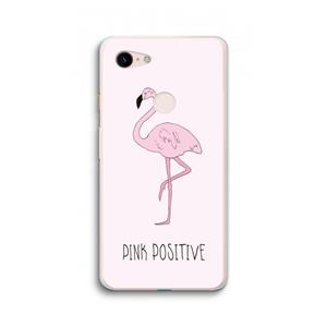 CaseCompany Pink positive: Google Pixel 3 XL Transparant Hoesje