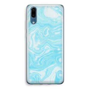 CaseCompany Waterverf blauw: Huawei P20 Transparant Hoesje