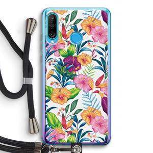 CaseCompany Tropisch 2: Huawei P30 Lite Transparant Hoesje met koord