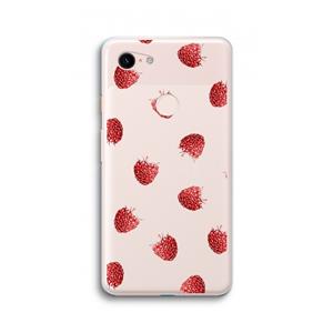 CaseCompany Framboosjes: Google Pixel 3 XL Transparant Hoesje