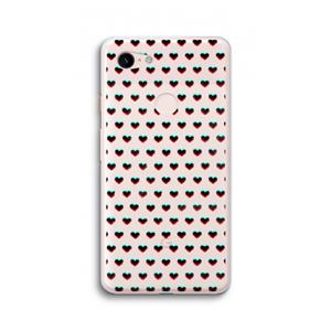 CaseCompany Hartjes: Google Pixel 3 XL Transparant Hoesje