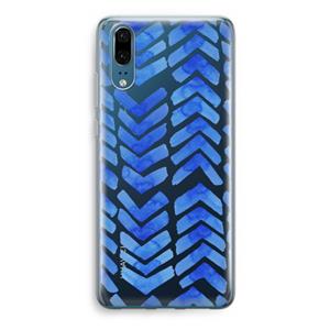 CaseCompany Blauwe pijlen: Huawei P20 Transparant Hoesje