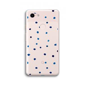 CaseCompany Blauwe stippen: Google Pixel 3 XL Transparant Hoesje