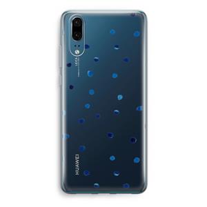 CaseCompany Blauwe stippen: Huawei P20 Transparant Hoesje