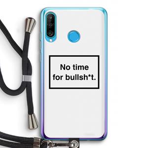 CaseCompany No time: Huawei P30 Lite Transparant Hoesje met koord