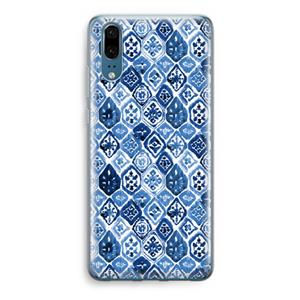 CaseCompany Blauw motief: Huawei P20 Transparant Hoesje