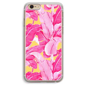 CaseCompany Pink Banana: iPhone 6 Plus / 6S Plus Transparant Hoesje
