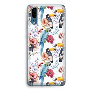 CaseCompany Bloemen tukan: Huawei P20 Transparant Hoesje