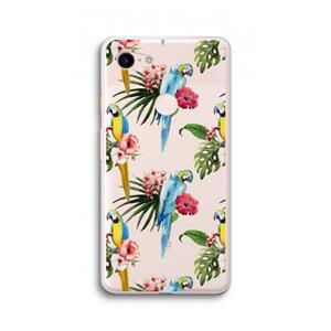 CaseCompany Kleurrijke papegaaien: Google Pixel 3 XL Transparant Hoesje