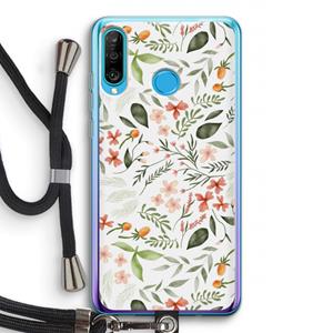 CaseCompany Sweet little flowers: Huawei P30 Lite Transparant Hoesje met koord