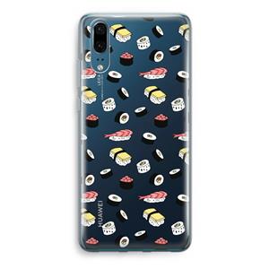 CaseCompany Sushi time: Huawei P20 Transparant Hoesje