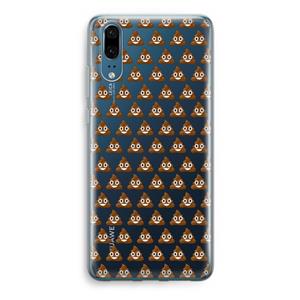 CaseCompany Poop emoji: Huawei P20 Transparant Hoesje