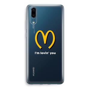 CaseCompany I'm lovin' you: Huawei P20 Transparant Hoesje