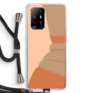 CaseCompany Bikini: Oppo A95 5G Transparant Hoesje met koord