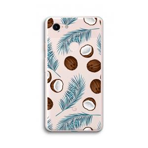 CaseCompany Kokosnoot roze: Google Pixel 3 XL Transparant Hoesje