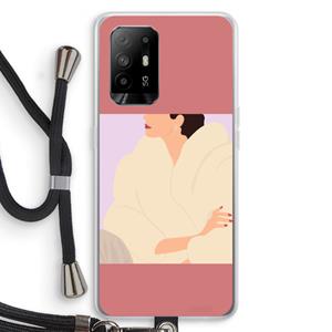 CaseCompany Cosy: Oppo A95 5G Transparant Hoesje met koord