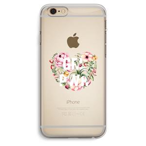 CaseCompany GRL PWR Flower: iPhone 6 Plus / 6S Plus Transparant Hoesje