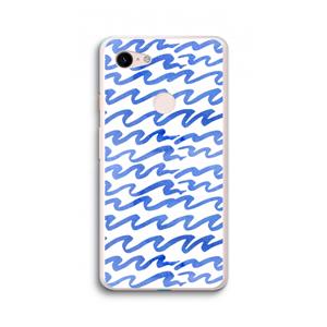 CaseCompany Blauwe golven: Google Pixel 3 XL Transparant Hoesje