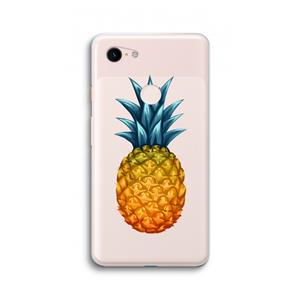 CaseCompany Grote ananas: Google Pixel 3 XL Transparant Hoesje