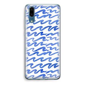 CaseCompany Blauwe golven: Huawei P20 Transparant Hoesje