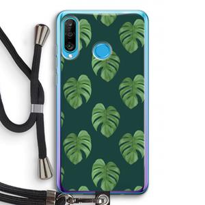 CaseCompany Monstera leaves: Huawei P30 Lite Transparant Hoesje met koord