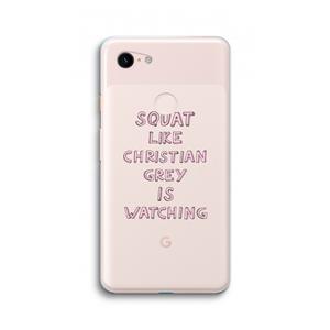 CaseCompany Christian Grey: Google Pixel 3 XL Transparant Hoesje