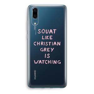 CaseCompany Christian Grey: Huawei P20 Transparant Hoesje